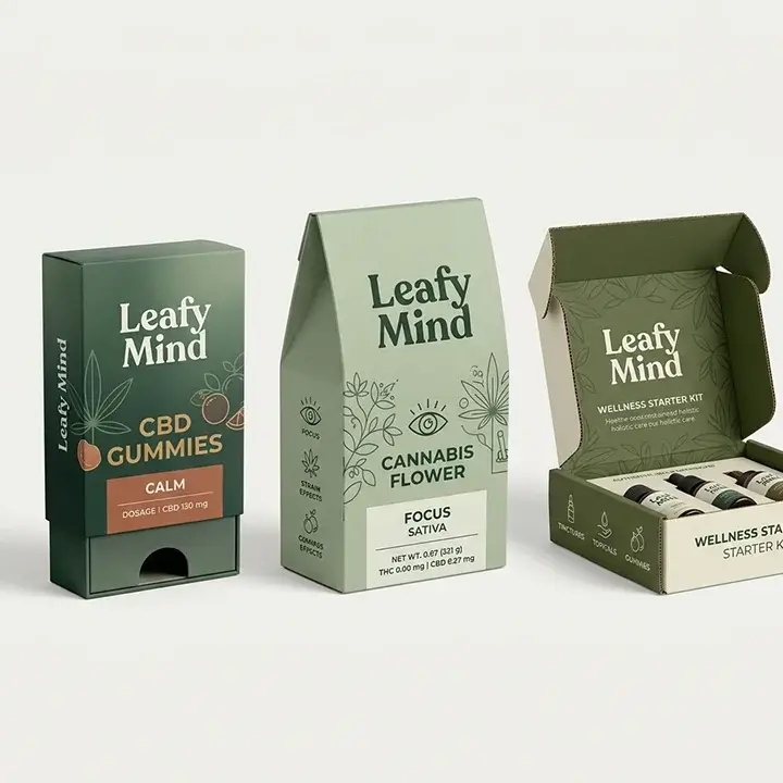 Child-resistant custom cannabis dispensary packaging boxes