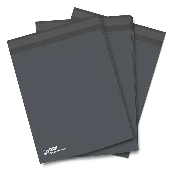 Branded poly shipping mailer envelope with self-seal adhesive