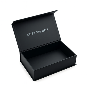 Manufacturer Custom Black Book Shape Rigid Gift Box with Pull Tab