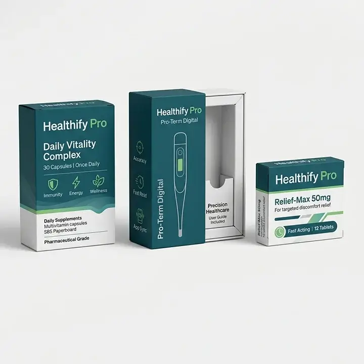 Medical-grade pharmaceutical packaging boxes with tamper-evident features
