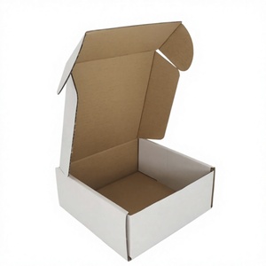 White Corrugated Shipping Boxes 5x5x2 Inch