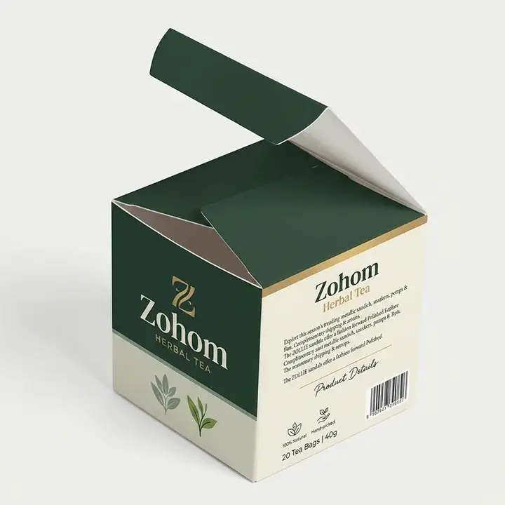 Custom printed folding cartons for retail product packaging