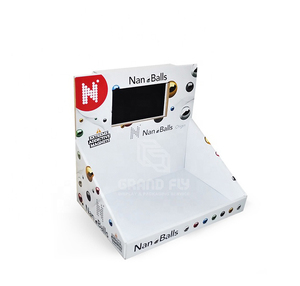 Promotional Corrugated POS Counter PDQ Display Box Cardboard Counter Display Stands With LED Screen