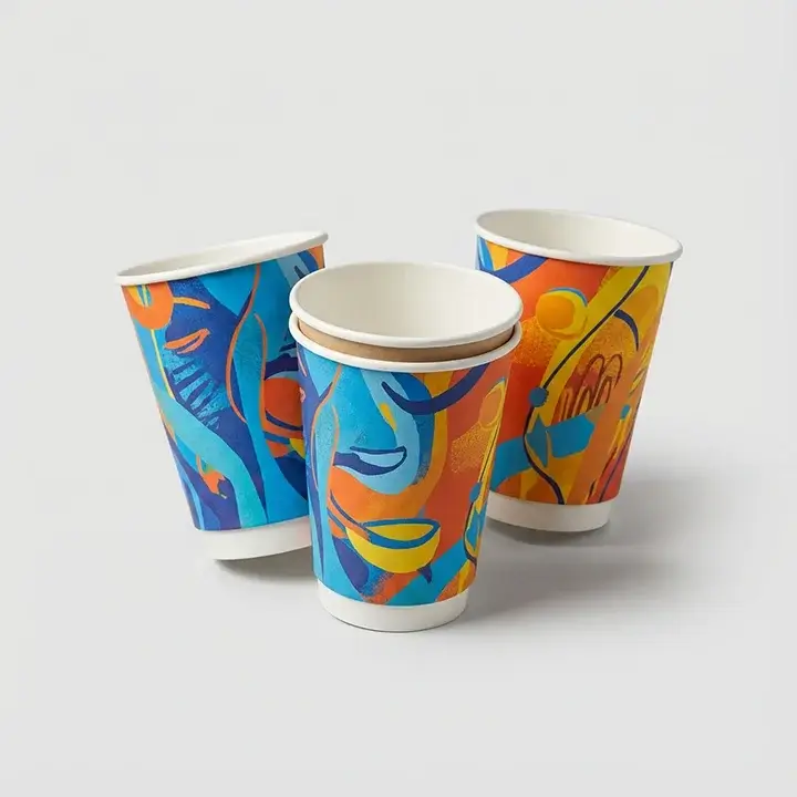 Double wall insulated custom coffee cups
