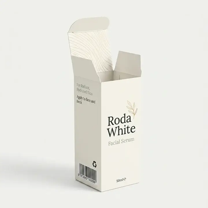 Smooth white SBS paperboard box for cosmetic and retail packaging