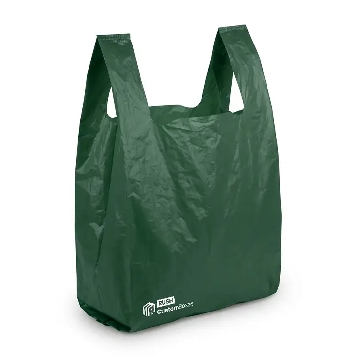 Custom printed die-cut handle plastic shopping bag