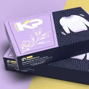 Custom apparel packaging box design project — branded clothing boxes