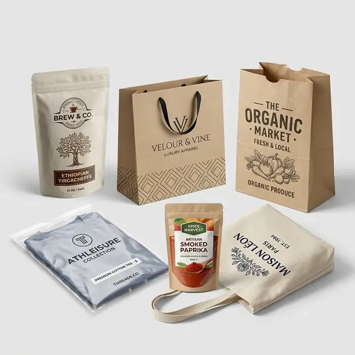 Custom printed retail and e-commerce packaging bags