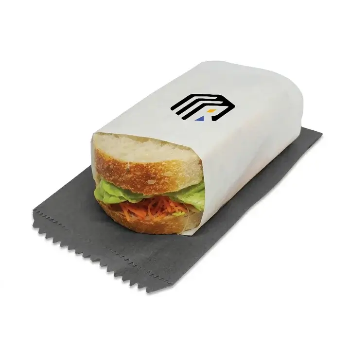 Custom paper sandwich sleeve for bakery and deli packaging