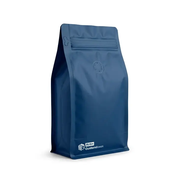 Printed coffee packaging bag with one-way degassing valve