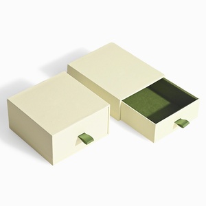 Reusable High End Logo Printing Luxury Drawer Gift Box With Ribbon