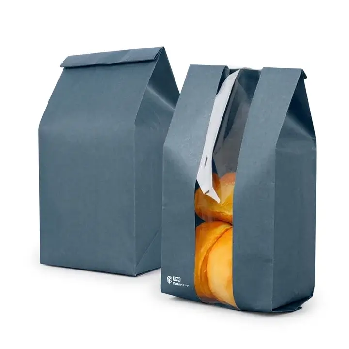 Bakery window paper bag for bread and pastries
