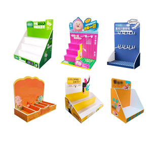 Custom Recyclable Corrugated PDQ Cardboard Pop Countertop Display Table Retail Stores Counter Display Box
