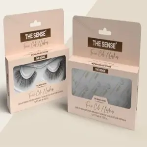 Custom eyelash extension packaging box design for beauty brands